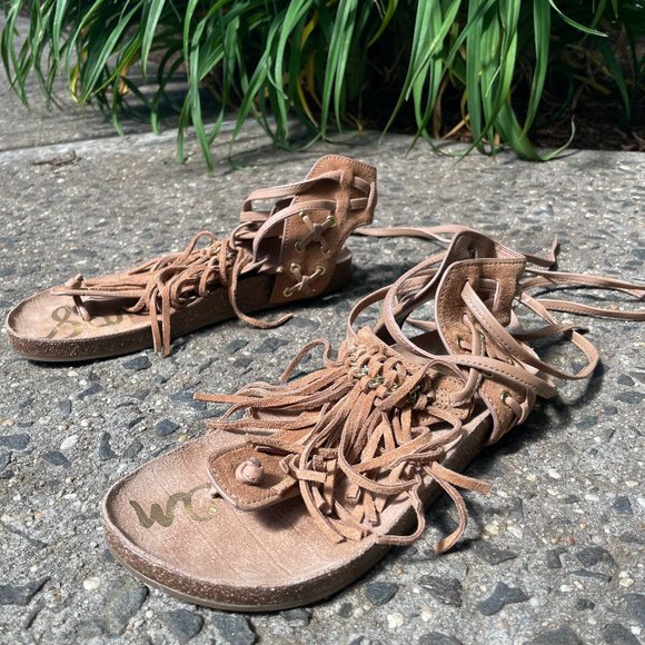 Sam Edelman Kyra Gladiator Boho Fringe Sandal  - Picture 11 of 16